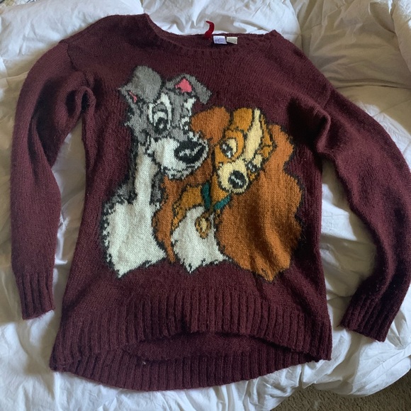 Lady & The Tramp H&M Burgundy Sweater - Picture 1 of 2